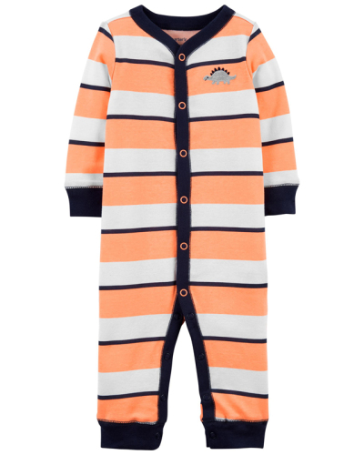 CARTER'S Overal bez nožiček na druky Sleep & Play Orange Stripes chlapec 3 m, vel. 62