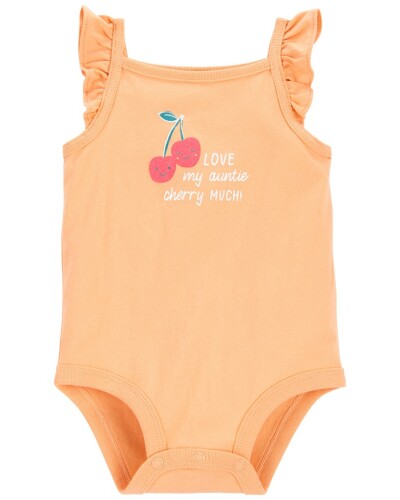 CARTER'S Body na ramínka Orange Cherry holka 12m