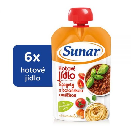 6x SUNAR Kapsička - Špagety s boloňskou omáčkou 120 g