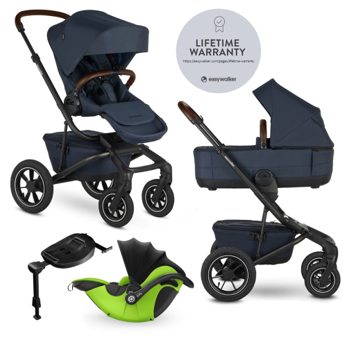 EASYWALKER Kočárek kombinovaný Jimmey 2v1 Indigo Blue LITE AIR + KIDDY Evoluna i-size 2 + základna