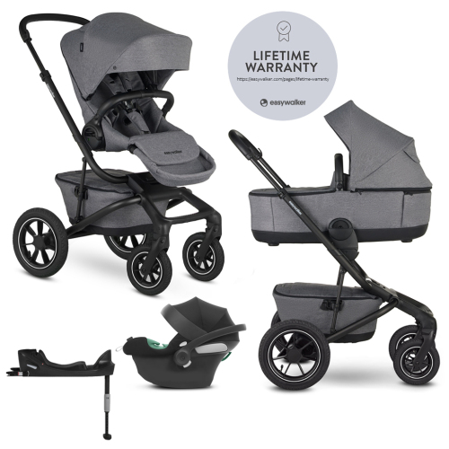 EASYWALKER Kočárek kombinovaný Jimmey 2v1 Iris Grey LITE AIR + CYBEX Aton B2 i-Size + základna