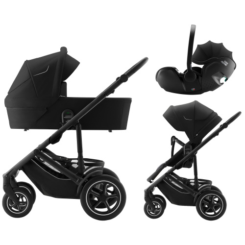 Set kočárek Smile 5Z + hluboká korba + autosedačka Baby-Safe PRO, Space Black