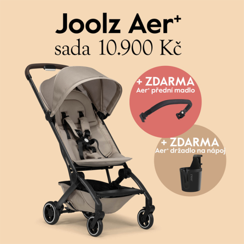 Kočárek Joolz AER+ kočárek | Stone grey l SADA madlo a držadlo na nápoj