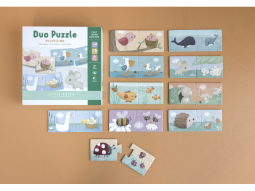 Duo puzzle Květiny a motýli