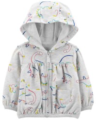 CARTER'S Mikina s kapucí Grey Dino holka 12m