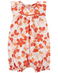 CARTER'S Overal letní Orange Floral dívka NB/vel. 56