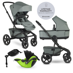 EASYWALKER Kočárek kombinovaný Jimmey 2v1 Thyme Green LITE RWS + KIDDY Evoluna i-size 2 + základna