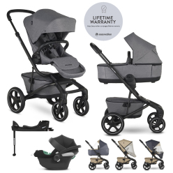 EASYWALKER Kočárek kombinovaný Jimmey 2v1 Iris Grey LITE RWS + CYBEX Aton B2 i-Size + základna