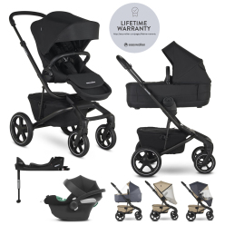 EASYWALKER Kočárek kombinovaný Jimmey 2v1 Pepper Black LITE RWS + CYBEX Aton B2 i-Size + základna