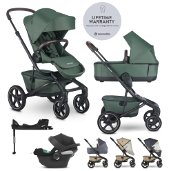 EASYWALKER Kočárek kombinovaný Jimmey 2v1 Pine Green LITE RWS + CYBEX Aton B2 i-Size + základna