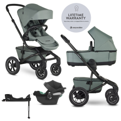 EASYWALKER Kočárek kombinovaný Jimmey 2v1 Thyme Green LITE AIR + CYBEX Aton B2 i-Size + základna