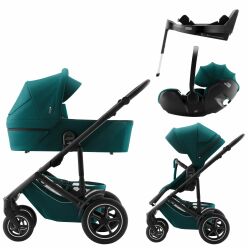 Set kočárek Smile 5Z + hluboká korba + autosedačka Baby-Safe PRO + Vário Base 5Z, Atlantic Green