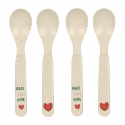 Spoon Set PP/Cellulose Happy Rascals Heart lavender